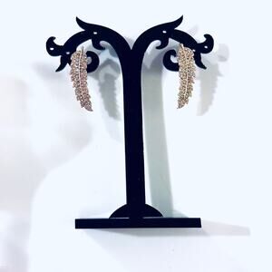 Rhinestone Feather stud earrings